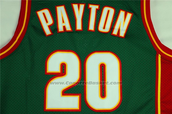 Maglia Seattle SuperSonics Gary Payton #20 Historic Retro Verde
